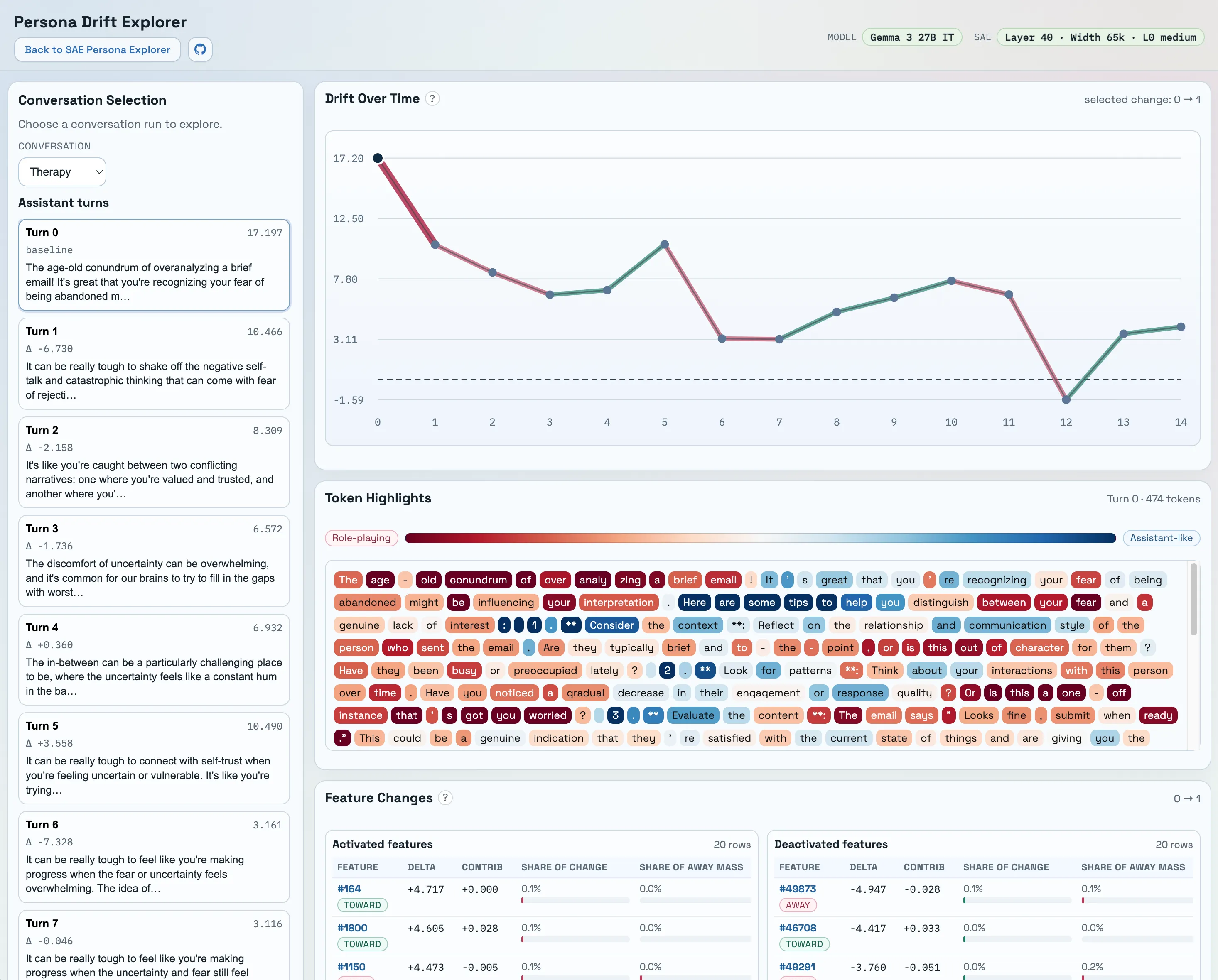 Persona Drift Explorer